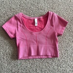 Offline by Aerie Pink Ribbed Crop Top